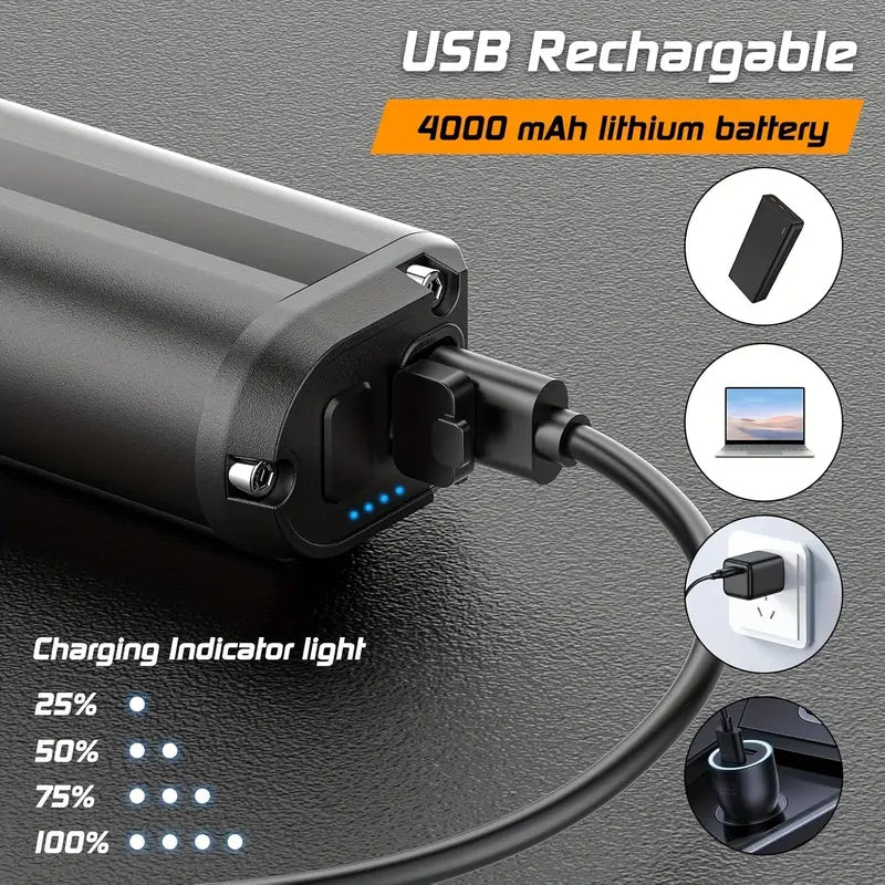 RideBeam™ Ultra-Bright USB Rechargeable Bike Headlight