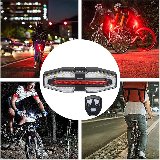 RideSignal™ Solar Bike Tail Light – Rechargeable Safety Light with Remote Control