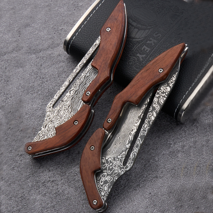 ObsidianMech X-1: Mechanical Damascus EDC Kinetic Folder