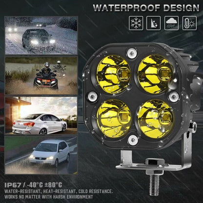 3 Inch 4 LED Offroad Work Light Bar Pod Adjustable Bracket