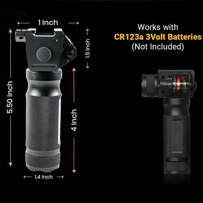 Lumigrip Vertical Flashlight Grip – LED Light with Laser