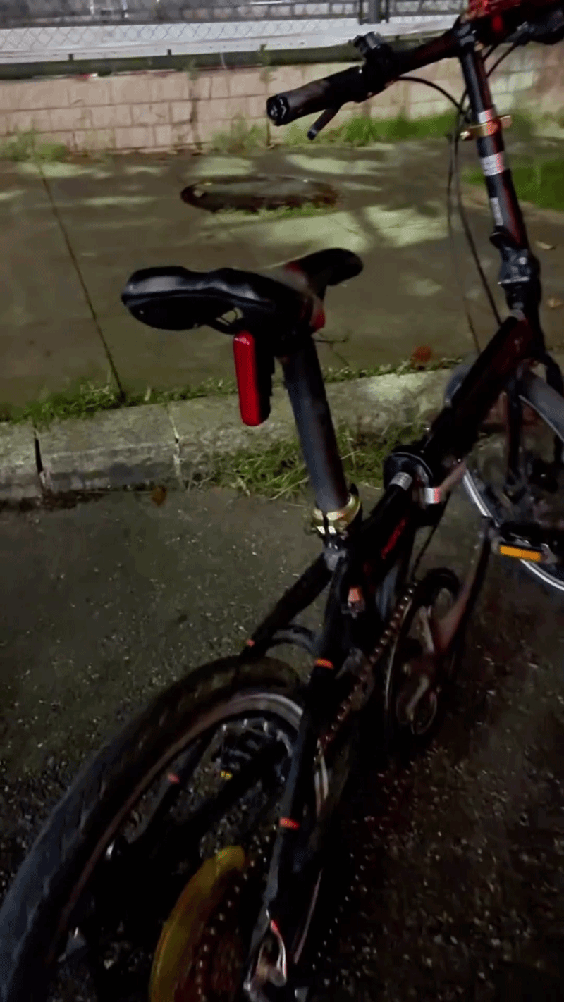 Laser Bike Tail Light Smart Brake Sensing Rechargeable Rear Lamp