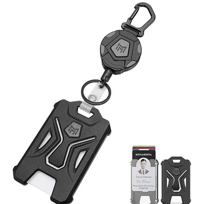 TitanClip™ Tactical Badge Holder – Retractable Reel & Heavy-Duty Carabiner Clip
