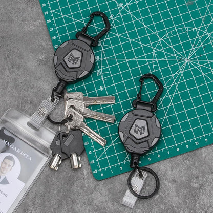 TitanClip™ Tactical Badge Holder – Retractable Reel & Heavy-Duty Carabiner Clip