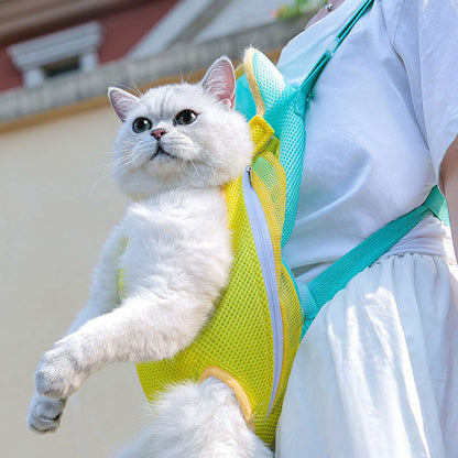 Portable Pet Travel Backpack: Comfortable & Breathable, Hands-Free Design