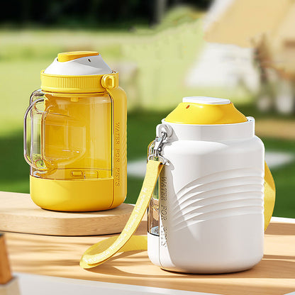 Water & Food Integrated Pet Travel Bottle: Leak-Proof Seal, Large Capacity, Heat-Resistant