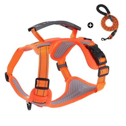 Pet Vest-Style Harness Leash – Anti-Pull, Secure Buckle & Reflective Design