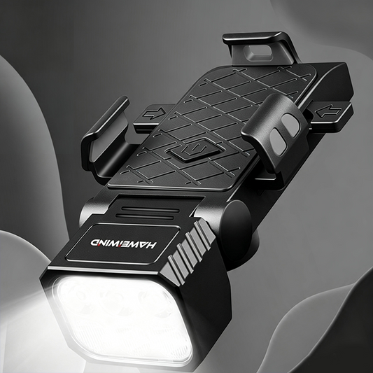 RideCore™ 4-in-1 Smart Bike Light – Phone Holder, Power Bank & Horn