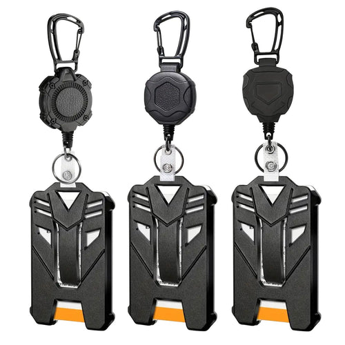 TitanClip™ Tactical Badge Holder – Retractable Reel & Heavy-Duty Carabiner Clip