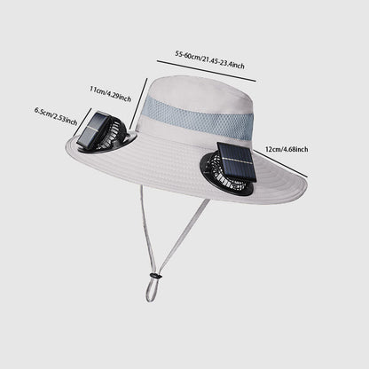 Solar-Powered Fan Hat: 3-Speed Adjustable, Waterproof Design