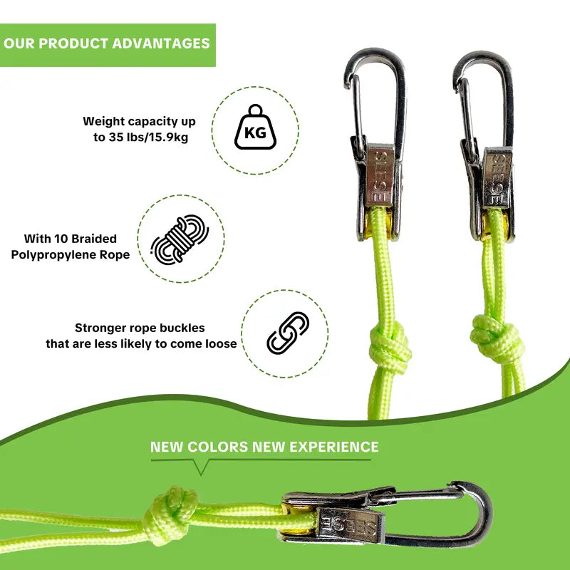 Heavy Duty Metal Rope Ratchet Hanger Pulley Tie Down Adjuster Set