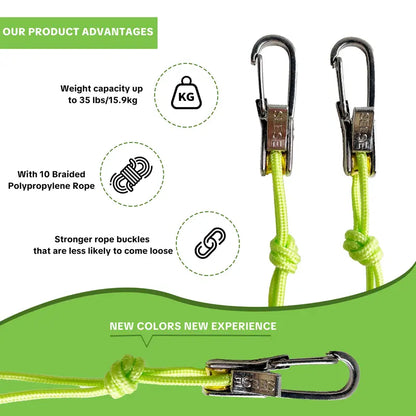 Heavy Duty Metal Rope Ratchet Hanger Pulley Tie Down Adjuster Set