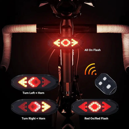 RideSignal™ Wireless Remote Bike Tail Light – Turn Signal, Horn & USB Rechargeable