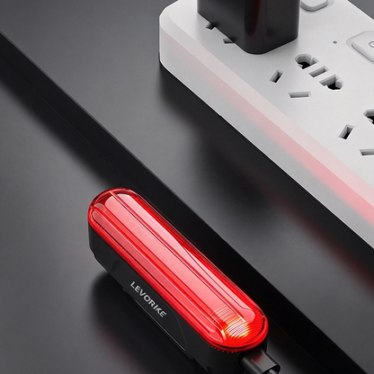 Laser Bike Tail Light Smart Brake Sensing Rechargeable Rear Lamp