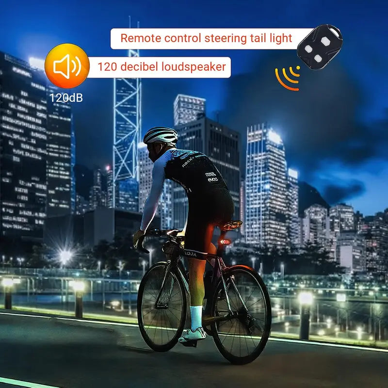 RideSignal™ Wireless Remote Bike Tail Light – Turn Signal, Horn & USB Rechargeable