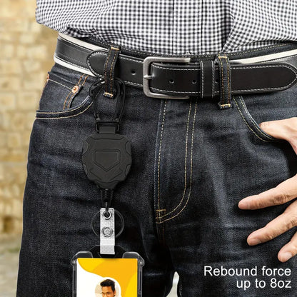 TitanClip™ Heavy-Duty Retractable Badge Holder – Carabiner Keychain Reel