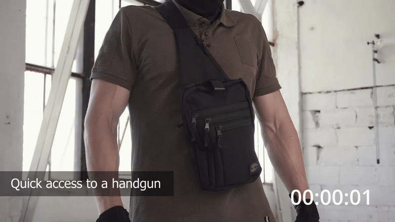 Trailguard Tactical Chest Bag with Holster – Outdoor Multi-Functional Pack