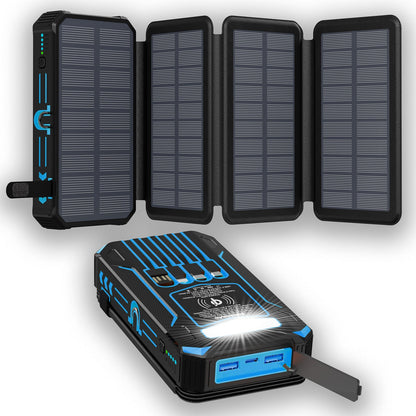 SolarArmor · Quad-Panel 20000mAh Solar Power Bank
