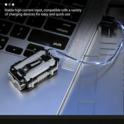DualBeam Pro · Multi-Functional Magnetic EDC Keychain Light