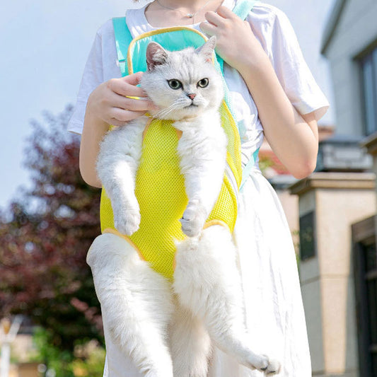 Portable Pet Travel Backpack: Comfortable & Breathable, Hands-Free Design