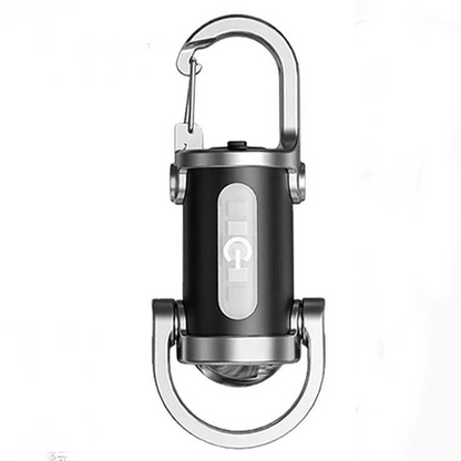 CyberLite™ Mini EDC Carabiner Work Light — Portable Ultra-Bright USB Rechargeable Pocket Flashlight with Red/Blue Warning Mode