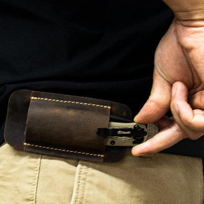 Strider · Heavy-Duty Leather EDC Pocket Knife Sheath