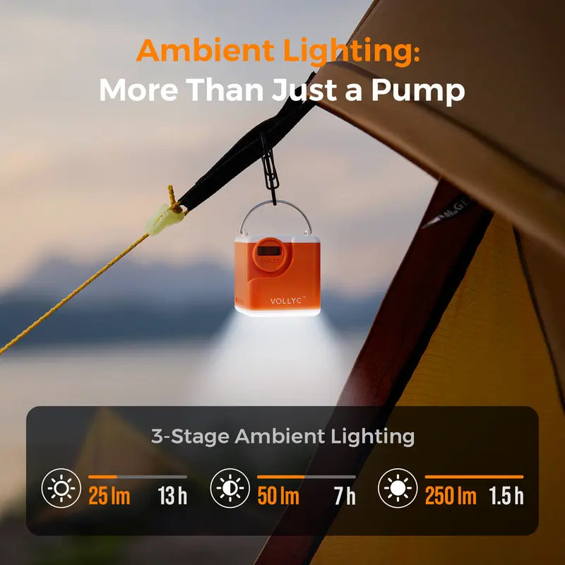 Portable Electric Air Pump 105g Mini Inflator Deflator Camping