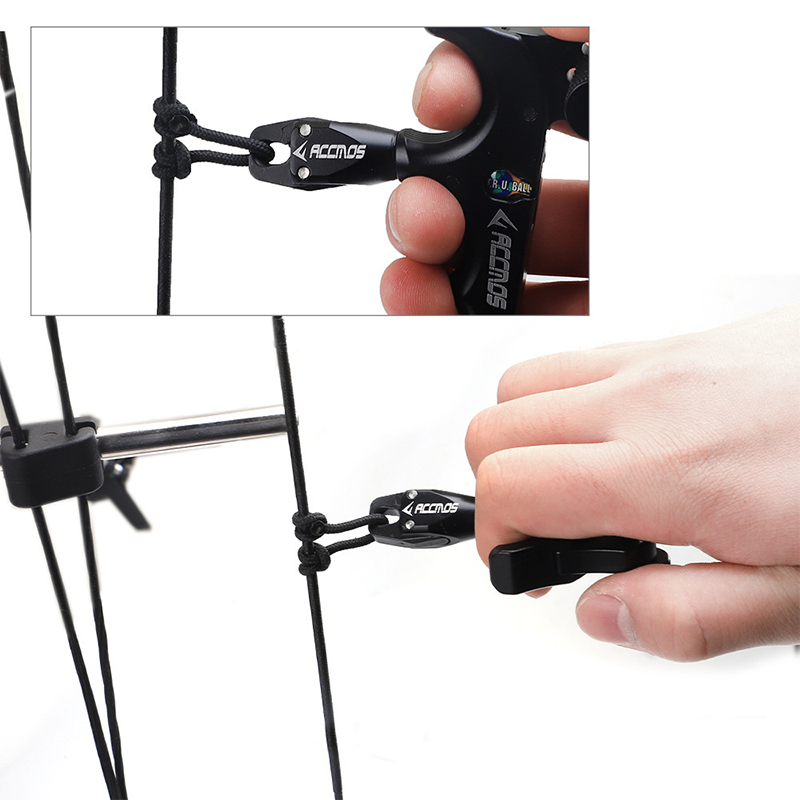ACCMOS Compound Bow Release Aid 360 Rotating 3/4 Finger