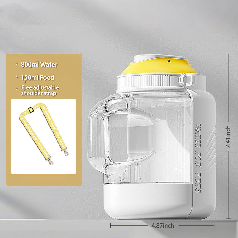 Water & Food Integrated Pet Travel Bottle: Leak-Proof Seal, Large Capacity, Heat-Resistant