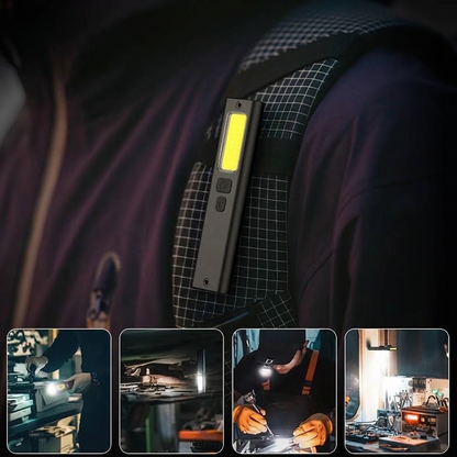 Ultra Thin Flat EDC Flashlight 800LM UV Laser Magnetic Work Light