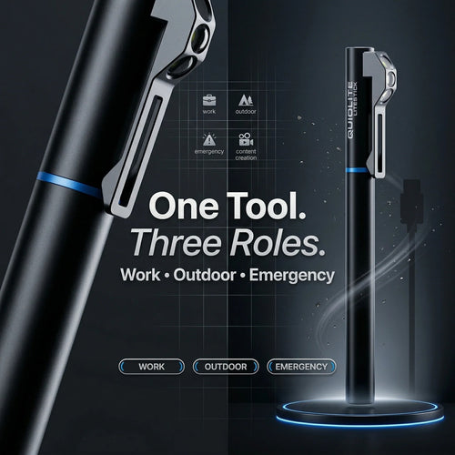 BeamMatrix™ 3-LED Multi-Angle Pen Light with Green Laser