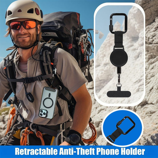 SecureReel™ Retractable Phone Lanyard – Anti-Theft Carabiner Reel Clip