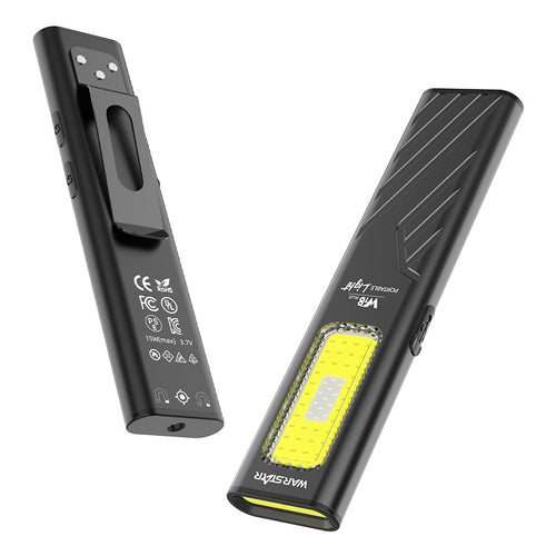 Ultra Thin Flat EDC Flashlight 800LM UV Laser Magnetic Work Light