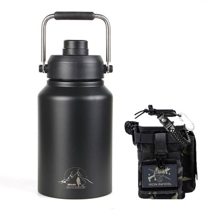 64oz Large - Capacity Stainless Steel Space Bottle: Leak - Proof, Convenient Handle - Terozi