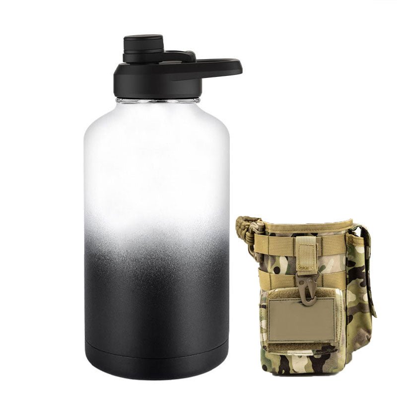 64oz Large - Capacity Stainless Steel Space Bottle: Leak - Proof, Convenient Handle - Terozi