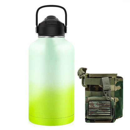 64oz Large - Capacity Stainless Steel Space Bottle: Leak - Proof, Convenient Handle - Terozi