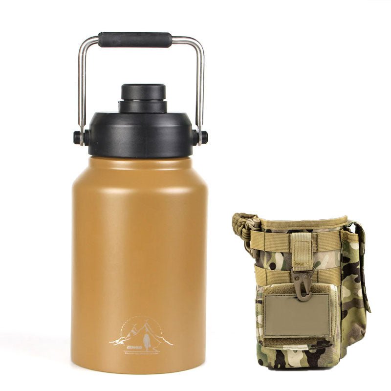64oz Large - Capacity Stainless Steel Space Bottle: Leak - Proof, Convenient Handle - Terozi
