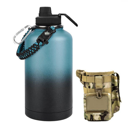64oz Large - Capacity Stainless Steel Space Bottle: Leak - Proof, Convenient Handle - Terozi