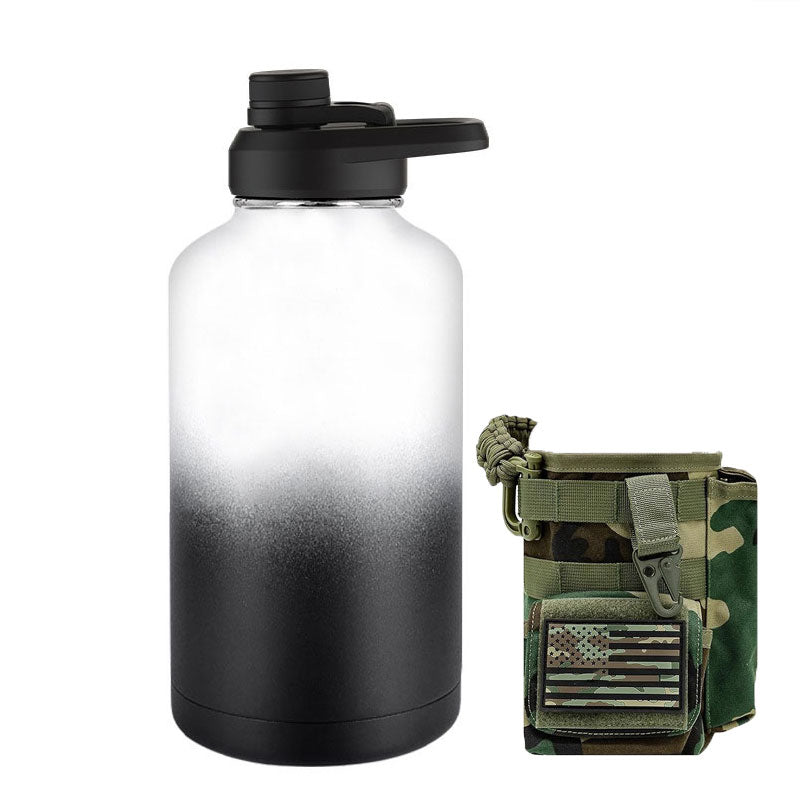 64oz Large - Capacity Stainless Steel Space Bottle: Leak - Proof, Convenient Handle - Terozi