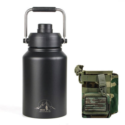 64oz Large - Capacity Stainless Steel Space Bottle: Leak - Proof, Convenient Handle - Terozi