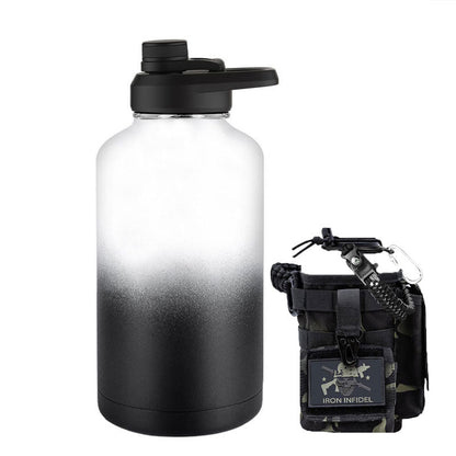 64oz Large - Capacity Stainless Steel Space Bottle: Leak - Proof, Convenient Handle - Terozi