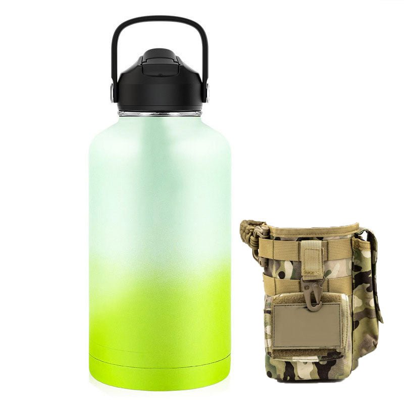 64oz Large - Capacity Stainless Steel Space Bottle: Leak - Proof, Convenient Handle - Terozi