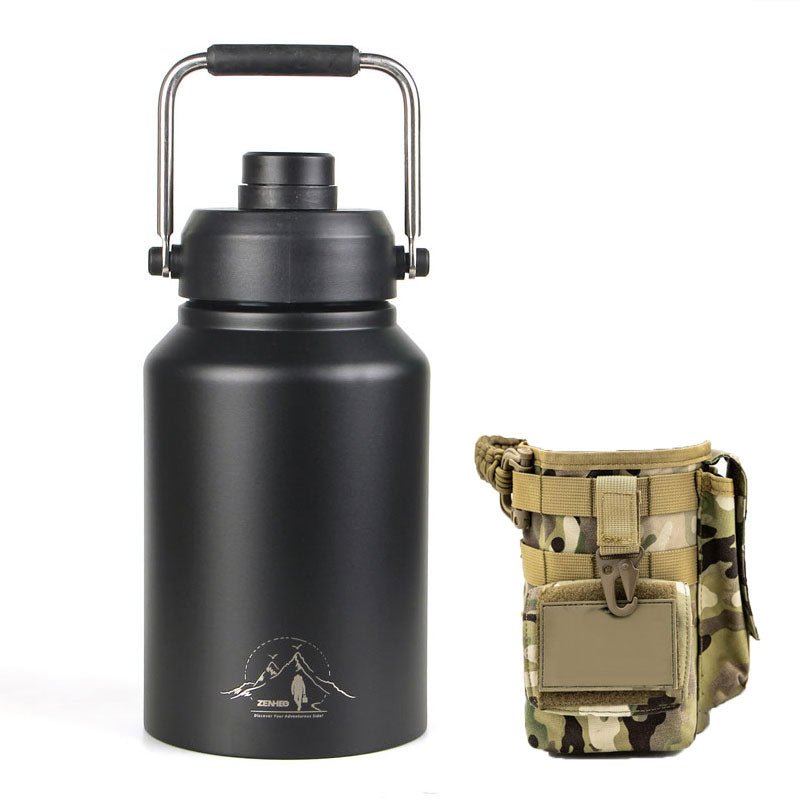 64oz Large - Capacity Stainless Steel Space Bottle: Leak - Proof, Convenient Handle - Terozi