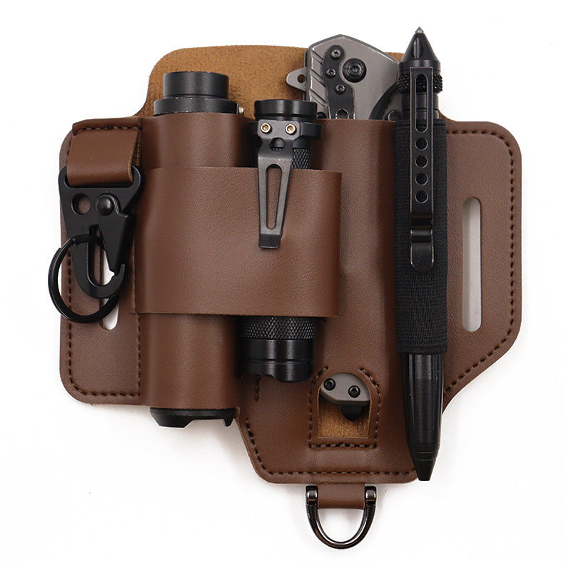 ToolGuard™ Premium Leather Multi-Tool Sheath – EDC Belt Organizer Pouch