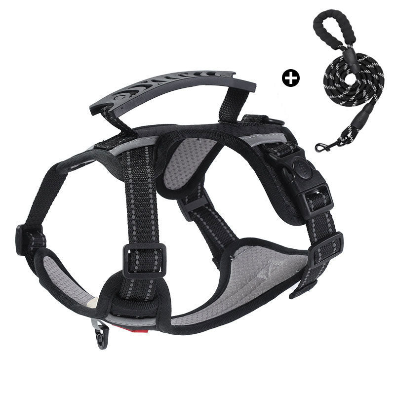 Pet Vest-Style Harness Leash – Anti-Pull, Secure Buckle & Reflective Design