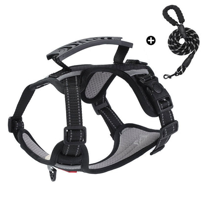 Pet Vest-Style Harness Leash – Anti-Pull, Secure Buckle & Reflective Design