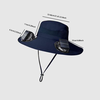 Solar-Powered Fan Hat: 3-Speed Adjustable, Waterproof Design