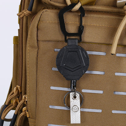 Heavy Duty Retractable Keychain Steel Cord Carabiner Badge Reel