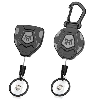 Heavy Duty Retractable Keychain Steel Cord Carabiner Badge Reel