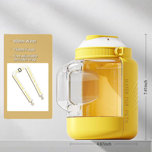 Water & Food Integrated Pet Travel Bottle: Leak-Proof Seal, Large Capacity, Heat-Resistant